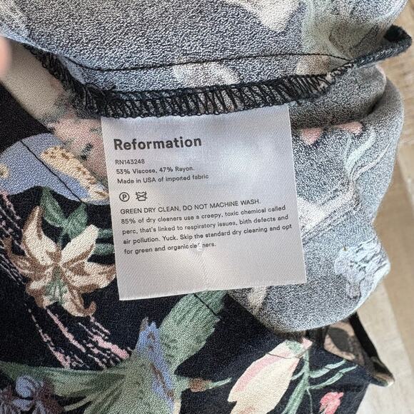 Reformation Margot Wildlife-Print Crepe Mini Skirt In Brasilia Size 2 - Picture 4 of 6